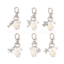 Decorazioni pendenti in tartaruga turchese sintetica&nbsp;HJEW-JM03712