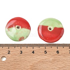 Vintage-Handarbeitsperlen aus zweifarbigem Porzellan&nbsp;PORC-NH0002-01C