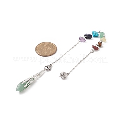 Gemischte natürliche Edelstein-Schlafpendel mit Spitze&nbsp;PALLOY-JF01992