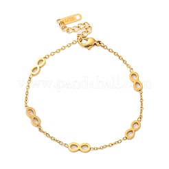 Bracelets à maillons infinis en acier inoxydable 304&nbsp;BJEW-Z099-02G