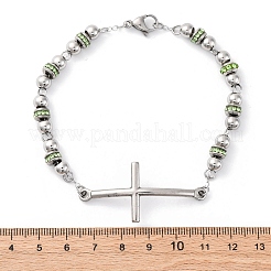 201 bracelets à maillons en acier inoxydable&nbsp;BJEW-A032-01P-01