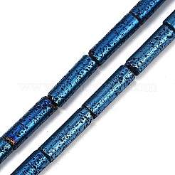 Fili di perle di roccia lavica naturale elettrodeposta&nbsp;G-K388-03B-05