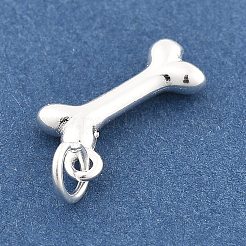 925 Sterling-Silber-Charm mit 925 Stempeln und Biegeringen&nbsp;STER-S007-01B-S
