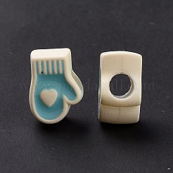 Gummierte Stil Acryl europäischen Perlen&nbsp;SACR-E009-23