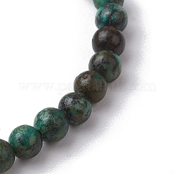 4.5 mm natürliche afrikanische Türkis (Jaspis) runde Perlen Stretch-Armbänder&nbsp;BJEW-JB10855-01