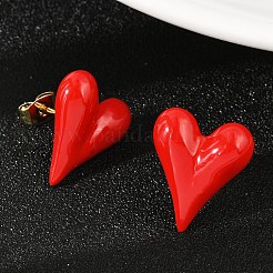 Pendientes de latón esmaltado para mujer&nbsp;EJEW-A126-02G