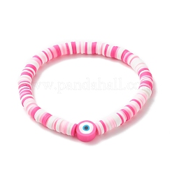 Juego de pulseras elásticas hechas a mano con cuentas heishi de arcilla polimérica&nbsp;BJEW-JB07406-03