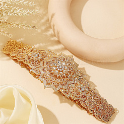 Legierung Kristall Strass Blume Kette Gürtel für Kleid&nbsp;FS-WG9AC90-01