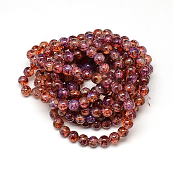 Chapelet de perles en verre baking paint&nbsp;DGLA-Q023-8mm-DB61