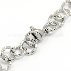 Braccialetti alla moda in acciaio inossidabile 304 con catena a maglie intrecciate&nbsp;STAS-A028-B084