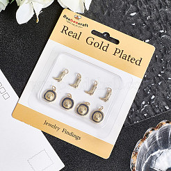 8 pendentif en laiton émaillé de 2 styles&nbsp;KK-BBC0022-17