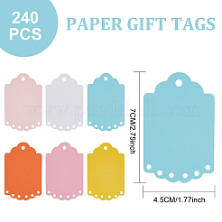 240 set di 6 etichette regalo in carta vuota e vuota a colori&nbsp;CDIS-DR0001-02