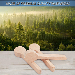 4 Stück Löffelform aus Buchenholz&nbsp;DIY-GF0005-09
