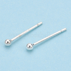 925 boucles d'oreilles puces boule ronde en argent massif&nbsp;STER-T005-01A