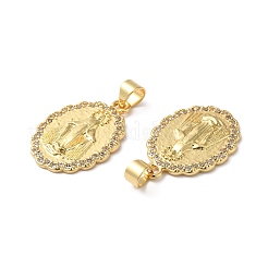 Ciondoli in ottone con placcatura a cremagliera con pavé di zirconi&nbsp;KK-O142-17G