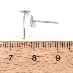 Orecchini a perno tondo piatto in acciaio inossidabile 304 resistenti all'ossidazione&nbsp;X-STAS-S028-24