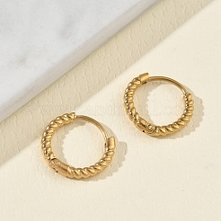 Pendientes de aro de acero inoxidable 304 para mujer&nbsp;EJEW-K336-01A-G