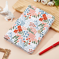 Couverture de carnet de notes à feuilles mobiles en lin&nbsp;OFST-WH0050-042A-02