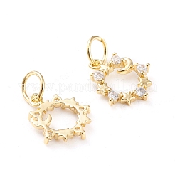 Ciondoli in ottone zirconi chiari micro pavé&nbsp;ZIRC-I043-26G