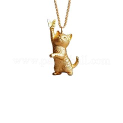 Colliers en alliage avec pendentif chat et papillon pour femmes&nbsp;WG044B0-01