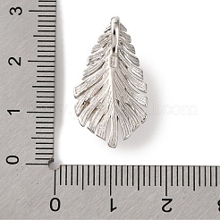 Rhodiniertes 925 Sterlingsilber & natürliche Muschelanhänger&nbsp;STER-C009-12P