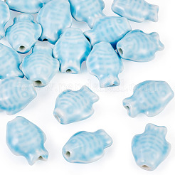 18 brin de perles en porcelaine faites à la main&nbsp;PORC-TADJ0001-04B