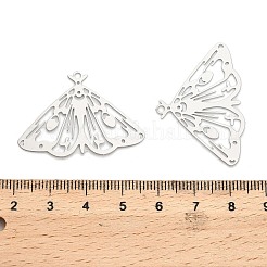 201 Anhänger aus Edelstahl mit geätzten Metallverzierungen&nbsp;STAS-A113-01P
