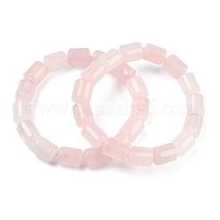 Bracelets extensibles en perles de quartz rose naturel pour femmes et hommes&nbsp;BJEW-A148-01A-25