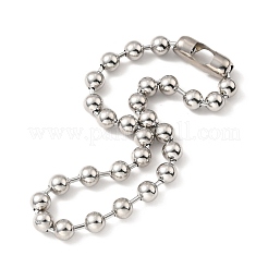 Anlaufgeschütztes Set aus Halskette und Armband aus Kugelkette aus Edelstahl 304&nbsp;STAS-D181-02P-02A
