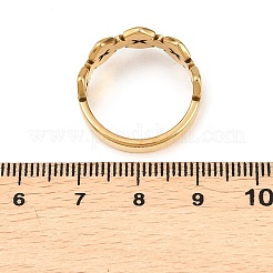 Bagues en acier inoxydable 304 micro pavé de zircones cubiques pour femmes&nbsp;RJEW-K315-03G