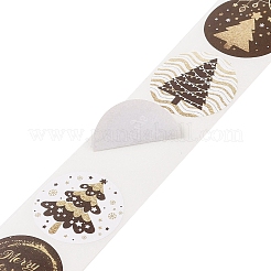 500 x runde Aufkleber mit Weihnachtsmotiv.&nbsp;AJEW-S090-04F