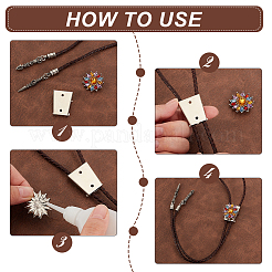 6 Stück Bolo-Tie-Schiebeverschlüsse aus Zinklegierung in 3 Farben&nbsp;FIND-PH0023-92B