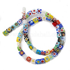 Handgemachte Millefiori-Glasperlen Stränge&nbsp;LAMP-J039-6mm-M