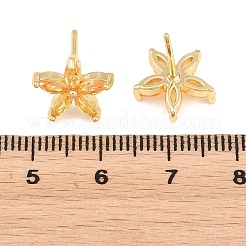 Ohrstecker aus Messing mit Mikropavé-Zirkonia für Damen&nbsp;KK-A305-05G-04