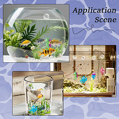 4 Stück 4 Stile schwimmende Display-Dekorationen aus Silikon und Kunststoff&nbsp;AJEW-GF0013-35