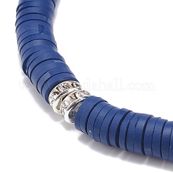 5 pièces 5 couleurs à la main en argile polymère heishi surfeur ensembles de bracelets extensibles&nbsp;BJEW-JB08691