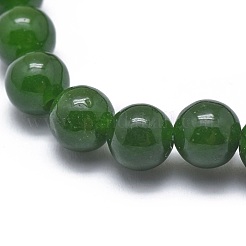 Natürliche taiwan jade bead stretch armbänder&nbsp;BJEW-K212-C-019