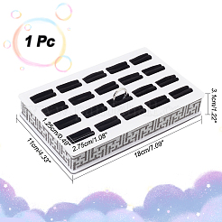 Espositori per organizer per anelli in acrilico con decorazioni in pizzo a 20 fessura&nbsp;EDIS-WH0022-13B