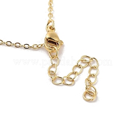 Collane con ciondolo a farfalla in catena di cavi in ottone smaltato&nbsp;NJEW-K379-01G-01