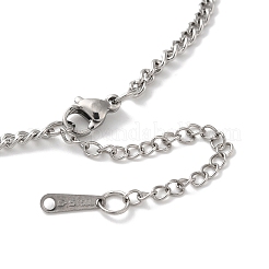 Collane con ciondolo in acciaio inossidabile 304 anti-ossidazione&nbsp;NJEW-C017-01P