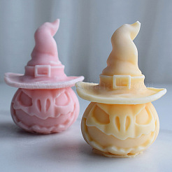 Stampo in silicone per candela aromaterapia a forma di cappello a testa di zucca&nbsp;PW-WG18A49-01