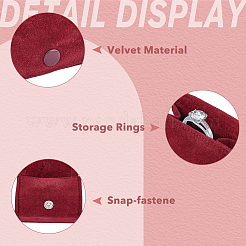Mini boîtes de rangement de bijoux en velours&nbsp;CON-WH0089-08C