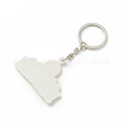 Porte-clés en plastique pvc en forme de mosquée eid mubarak&nbsp;KEYC-G053-02P