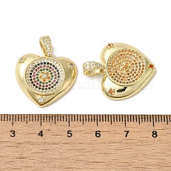 Colgante micropavé cubic zirconia de latón&nbsp;KK-C058-15G