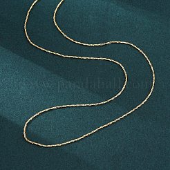 Collares de cadena de eslabones Boston de latón para mujer&nbsp;NJEW-D302-02G