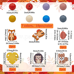 Silikon-Alphabet-Perlen für die Herstellung von Armbändern oder Halsketten&nbsp;SIL-SP0001-08