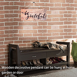 1 pieza de decoración de pared colgante de madera natural para la puerta de entrada y la decoración del hogar.&nbsp;AJEW-CN0001-02F