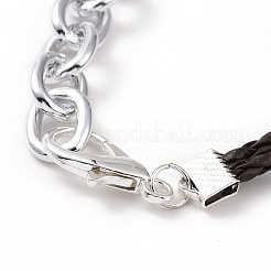 Mode geflochtene Armbänder&nbsp;X-BJEW-JB00848-09