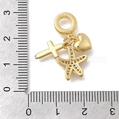 Messing mikro pflastern klare kubik zirkonia europäische baumeln charme&nbsp;KK-D431-033E-G