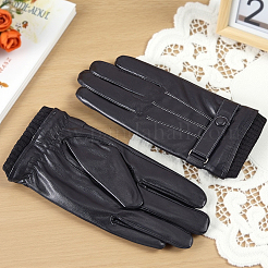 Warme PU-Lederhandschuhe für Herren&nbsp;AJEW-CL0003-31B